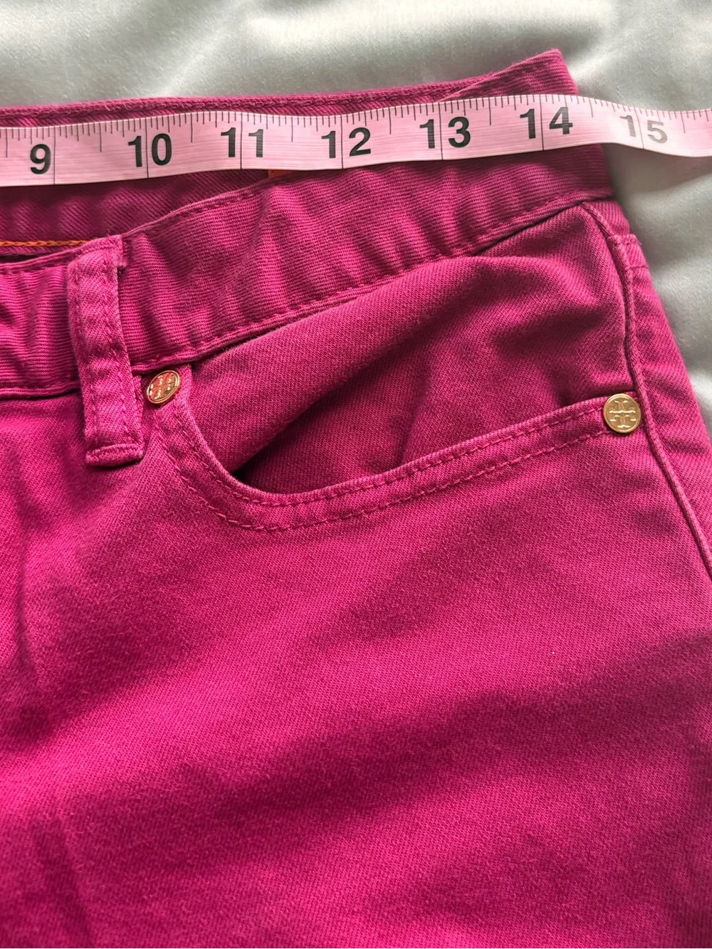 Tory Burch Alexa Skinny Jeans Hot Fuchsia / Magenta